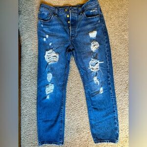 Levi high waisted jeans, size TWENTY EIGHT.